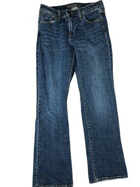 Old Navy Jeans Womens 4 Short The Sweetheart Straight Leg Mid Rise Stretch Blue